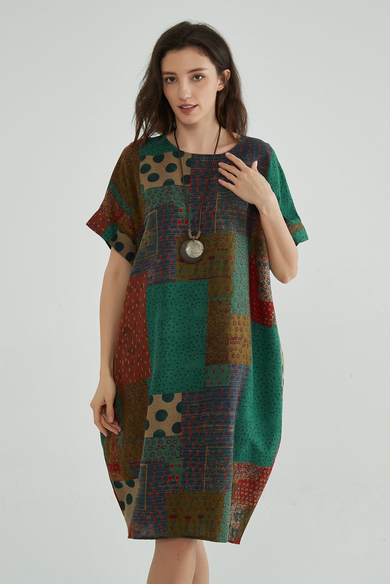 Retro Artisit Relaxed Fit Dress - Whisper Mint